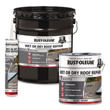 Rust-Oleum® Wet or Dry Black Plastic Cement Roofing Repair Adhesive, Black, 5 gal Bucket (RST301990) Each