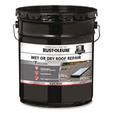 Rust-Oleum® Wet or Dry Black Plastic Cement Roofing Repair Adhesive, Black, 5 gal Bucket (RST301990) Each
