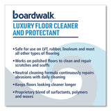 Boardwalk® Luxury Floor Cleaner and Protectant, Lemon Scent, 1 gal Bottle, 4/Carton (BWK4854) Case of 4