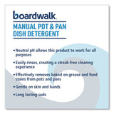 Boardwalk® Manual Pot and Pan Dish Detergent, Fresh Breeze Scent, 1 gal Bottle, 4/Carton (BWK4857) Case of 4