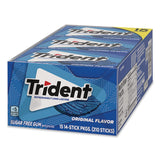 Trident® Sugar-Free Gum, Original Mint, 14 Sticks/Pack, 15 Packs/Carton (GRR22002639) Case of 15