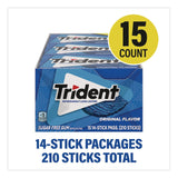 Trident® Sugar-Free Gum, Original Mint, 14 Sticks/Pack, 15 Packs/Carton (GRR22002639) Case of 15