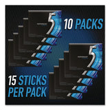 Wrigley's® 5 Gum, Peppermint Cobalt, 15 Sticks/Pack, 10 Packs/Carton (GRR22002640) Case of 10