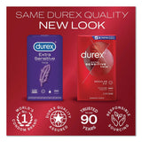 Durex® Extra Sensitive Condoms, Natural, 12/Box, 18 Boxes/Carton (RAC30271CT) Case of 18