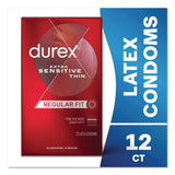 Durex® Extra Sensitive Condoms, Natural, 12/Box, 18 Boxes/Carton (RAC30271CT) Case of 18