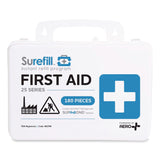 SUREFILL™ 25 Series All Purpose First Aid Kit, 180 Pieces, Plastic Case (AOHAK25W) Each