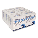 Boardwalk® Eraser Pads, 2.5 x 4.5, 1" Thick, White, 6 Pads/Pack, 6 Packs/Carton (BWKERASERPAD) Case of 6