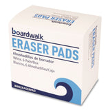 Boardwalk® Eraser Pads, 2.5 x 4.5, 1" Thick, White, 6 Pads/Pack, 6 Packs/Carton (BWKERASERPAD) Case of 6