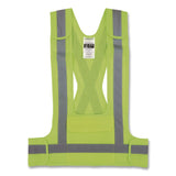 ergodyne® GloWear 8142BA Breakaway Type O Class 1 Hi-Vis Safety Vest, Polyester, Small/Medium, Lime (EGO27020) Each