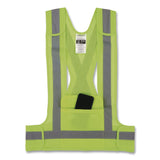 ergodyne® GloWear 8142BA Type O Class 1 Breakaway Hi-Vis Safety Vest, Polyester, Large/X-Large, Lime (EGO27021) Each