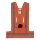 ergodyne® GloWear 8142BA Type O Class 1 Breakaway Hi-Vis Safety Vest, Polyester, Large/X-Large, Orange (EGO27023) Each