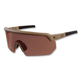 ergodyne® Skullerz AEGIR Color Enhancing Safety Glasses, Matte Desert Nylon Frame, High Contrast Bronze Polycarbonate Lens (EGO55200) Each
