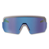 ergodyne® Skullerz AEGIR Color Enhancing Anti-Scratch and Enhanced Anti-Fog Safety Glasses with Mirror Lens, Matte Gray Frame, Ice Blue (EGO55231) Each