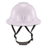 ergodyne® Skullerz 8963 Full Brim Class E Safety Helmet, 6-Point Rachet Suspension, Full Brim, White (EGO60540) Each