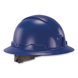 ergodyne® Skullerz 8963 Full Brim Class E Safety Helmet, 6-Point Rachet Suspension, Full Brim, Blue (EGO60543) Each