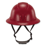 ergodyne® Skullerz 8963 Full Brim Class E Safety Helmet, 6-Point Rachet Suspension, Full Brim, Red (EGO60544) Each