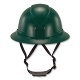 ergodyne® Skullerz 8963 Full Brim Class E Safety Helmet, 6-Point Rachet Suspension, Full Brim, Green (EGO60545) Each