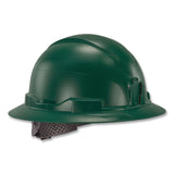 ergodyne® Skullerz 8963 Full Brim Class E Safety Helmet, 6-Point Rachet Suspension, Full Brim, Green (EGO60545) Each