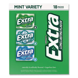Wrigley's® Extra Mint Variety Sugar-Free Gum, Peppermint/Polar Ice/Spearmint, 15 Sticks/Pack, 18 Packs/Carton (GRR22002643) Case of 18