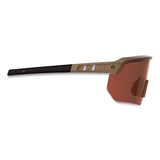 ergodyne® Skullerz AEGIR Color Enhancing Anti-Scratch/Enhanced Anti-Fog Safety Glasses, Matte Desert Frame, High Contrast Bronze Lens (EGO55220) Each