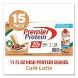 Premier Protein® Cafe Latte Shake, 11 oz Bottle, 15/Carton (GRR22002615) Case of 15