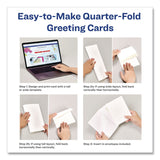 Avery® Quarter-Fold Greeting Cards with Matching Envelopes, 80 lb, 5.5 x 4.25, Matte White, 1 Card/Sheet, 20 Sheets/Pack (AVE3266) Pack of 20