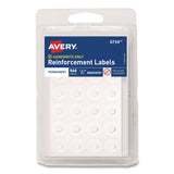 Avery® Hole Reinforcement Labels, 0.25 dia, White, 560/Pack (AVE6734) Pack of 560