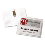 Avery® Clip-Style Name Badge Kit, Clear, 3 x 4 Insert, 50 Badges/Box, 5 Boxes/Carton (AVE74536) Case of 5