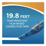 BIC® Wite-Out Brand Exact Liner Correction Tape, Non-Refillable, 0.2" x 19.8 ft, White Tape, Translucent Orange Dispenser, 10/Box (BICWOELP10) Box of 10
