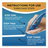 BIC® Wite-Out Brand Exact Liner Correction Tape, Non-Refillable, 0.2" x 19.8 ft, White Tape, Translucent Orange Dispenser, 10/Box (BICWOELP10) Box of 10