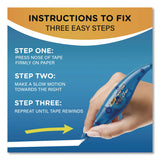 BIC® Wite-Out Brand Exact Liner Correction Tape, Non-Refillable, 0.2" x 19.8 ft, White Tape, Translucent Orange Dispenser, 10/Box (BICWOELP10) Box of 10