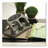 Officemate 45-Sheet Deluxe Desktop 3-Hole Punch, 0.25" Holes, Silver/Navy (OIC90100) Each