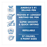Pilot® G2 Premium Gel Pen, Retractable, Fine 0.7 mm, Black Ink, Smoke/Black Barrel, 5/Pack (PIL31078) Pack of 5
