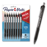 Paper Mate® InkJoy 300 RT Ballpoint Pen, Retractable, Medium 1 mm, Black Ink, Black Barrel, 8/Pack (PAP1945920) Pack of 8