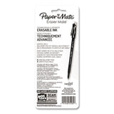 Paper Mate® Eraser Mate Ballpoint Pen, Stick, Medium 1 mm, Blue Ink, Blue Barrel, 5/Pack (PAP3153558PP) Pack of 5
