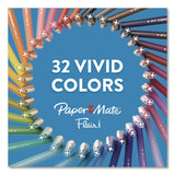 Paper Mate® Flair Felt Tip Porous Point Pen, Stick, Medium 0.7 mm, Black Ink, Black Barrel, 4/Pack (PAP8434452PP) Pack of 4