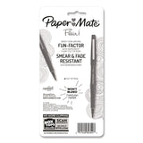 Paper Mate® Flair Felt Tip Porous Point Pen, Stick, Medium 0.7 mm, Black Ink, Black Barrel, 4/Pack (PAP8434452PP) Pack of 4