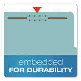Pendaflex® Pressboard Top Tab Classification Folders, 2/5-Cut Tab, Expands 3.5", 3 Dividers, 8 Fasteners, Legal Size, Blue, 10/Box (PFX29094) Box of 10