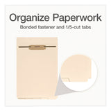 Pendaflex® File Divider Set, End Tab: 1/5-Cut, 1 Fastener, Letter Size, Manila, 50/Pack (PFX75600) Pack of 50