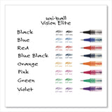 uniball® VISION ELITE Rollerball Pen, Stick, Bold 0.8 mm, Black Ink, White/Black/Clear Barrel, 4/Pack (UBC67180) Pack of 4