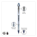 uniball® VISION ELITE BLX Series Hybrid Gel Pen, Stick, Bold 0.8 mm, Blue-Infused Black Ink, White/Blue/Clear Barrel, 4/Pack (UBC67182PP) Pack of 4