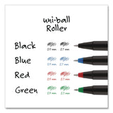 uniball® Rollerball Pen, Stick, Micro 0.5 mm, Black Ink, Black Barrel (UBC498774) Each