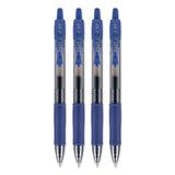 Pilot® G2 Premium Gel Pen, Retractable, Fine 0.7 mm, Blue Ink, Smoke/Blue Barrel, 4/Pack (PIL31058) Pack of 4