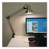 V-Light LED Desk Lamp Clamp Mount, Swing Arm, 34" High, Brushed Nickel/Black (VLUCAEN804C) Each