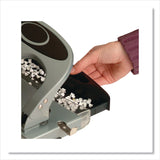 Officemate 45-Sheet Deluxe Desktop 3-Hole Punch, 0.25" Holes, Silver/Navy (OIC90100) Each