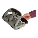Officemate 45-Sheet Deluxe Desktop 3-Hole Punch, 0.25" Holes, Silver/Navy (OIC90100) Each