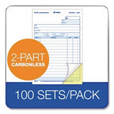 Adams® General Purpose Forms, Two-Part Carbonless, 8.5 x 5.67, 100 Forms Total/Pack (ABFNC2581) Pack of 100
