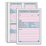 Adams® Important Message Book, Two-Part Carbonless, 4 Forms/Sheet, 400 Forms Total (ABFSC1187D) Each
