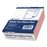 Adams® While You Were Out Memo Pad, One-Part (No Copies), 4.25 x 5.5, 50 Forms/Pad, 12 Pads/Pack (ABF9711D) Pack of 12