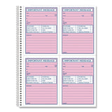 Adams® Important Message Book, Two-Part Carbonless, 4 Forms/Sheet, 400 Forms Total (ABFSC1187D) Each